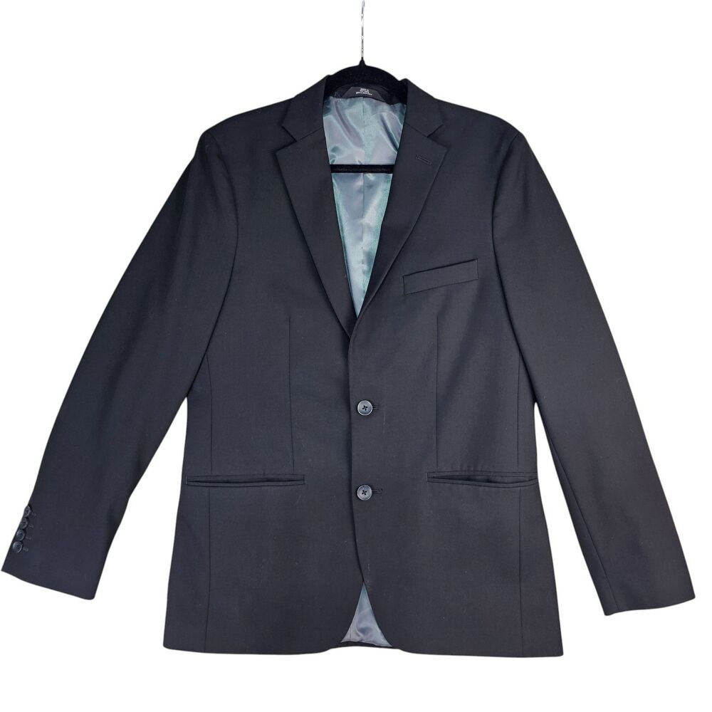 J.M. Haggar Black Slim Fit Suit Jacket 38R Stretch Blazer Men